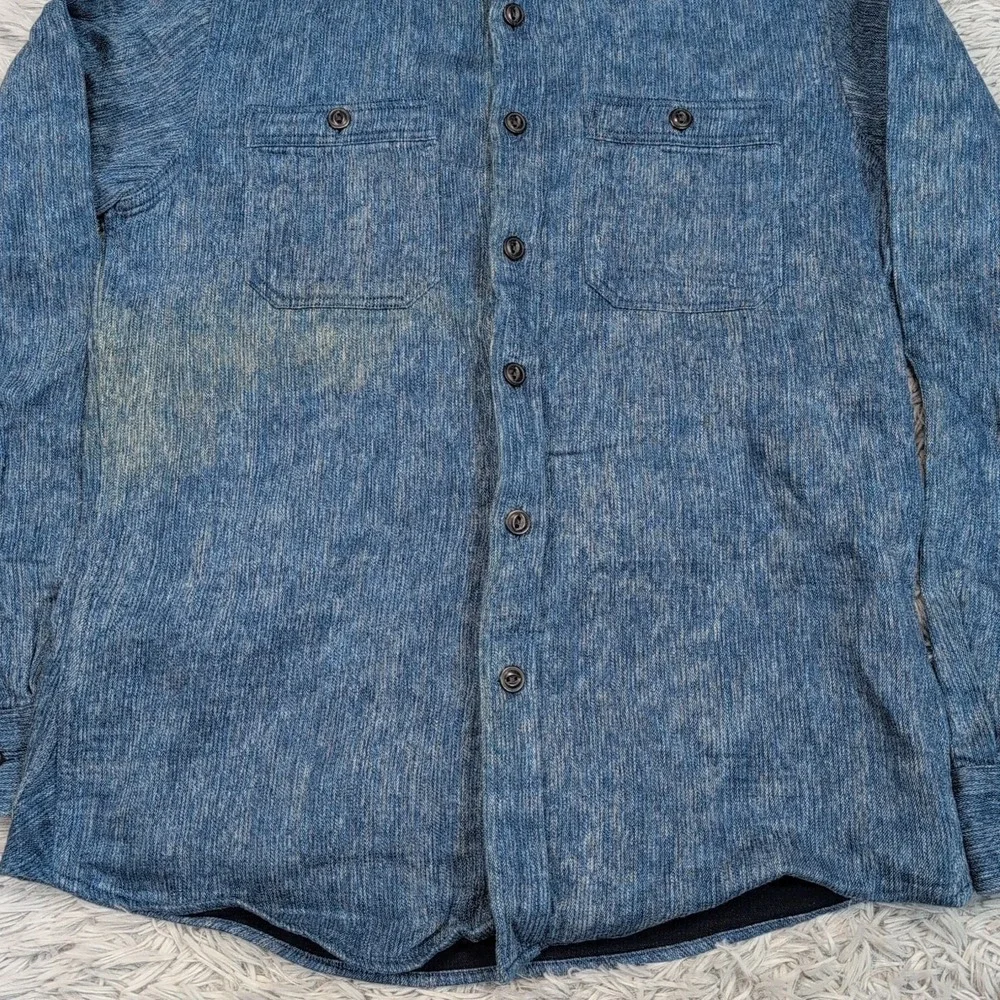 Banana Republic‎ Shirt Mens XS Blue Button Up Denim Pockets Outdoors Comfort